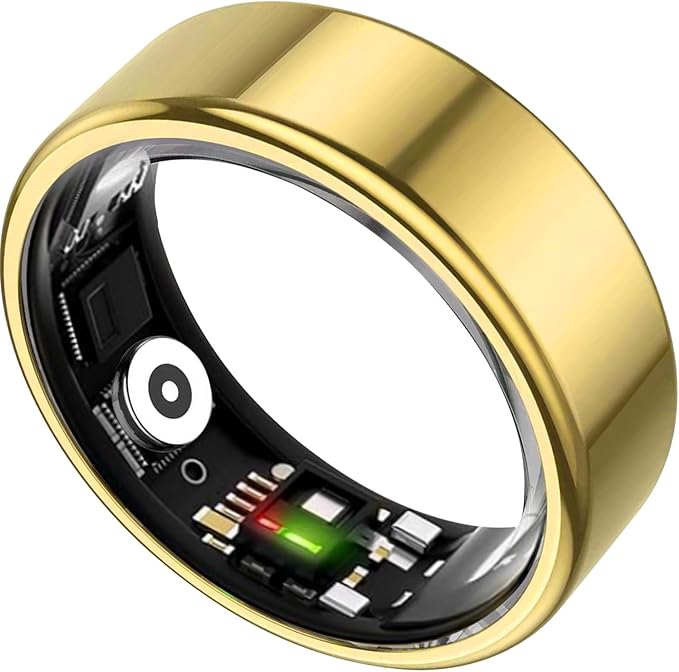 TIAZUUX Smart Ring for Women&Men-Activity/Sleep/Heart Rate/HRV/Stress/Women's Health Tracker-IP76 Waterproof-No Subscripti...