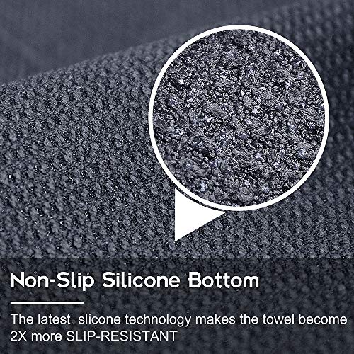 Heathyoga Hot Yoga Towel Non Slip, Microfiber Non Slip Yoga Mat Towel, Exclusive Corner Pockets Design, Dual-Grip, Sweat A...