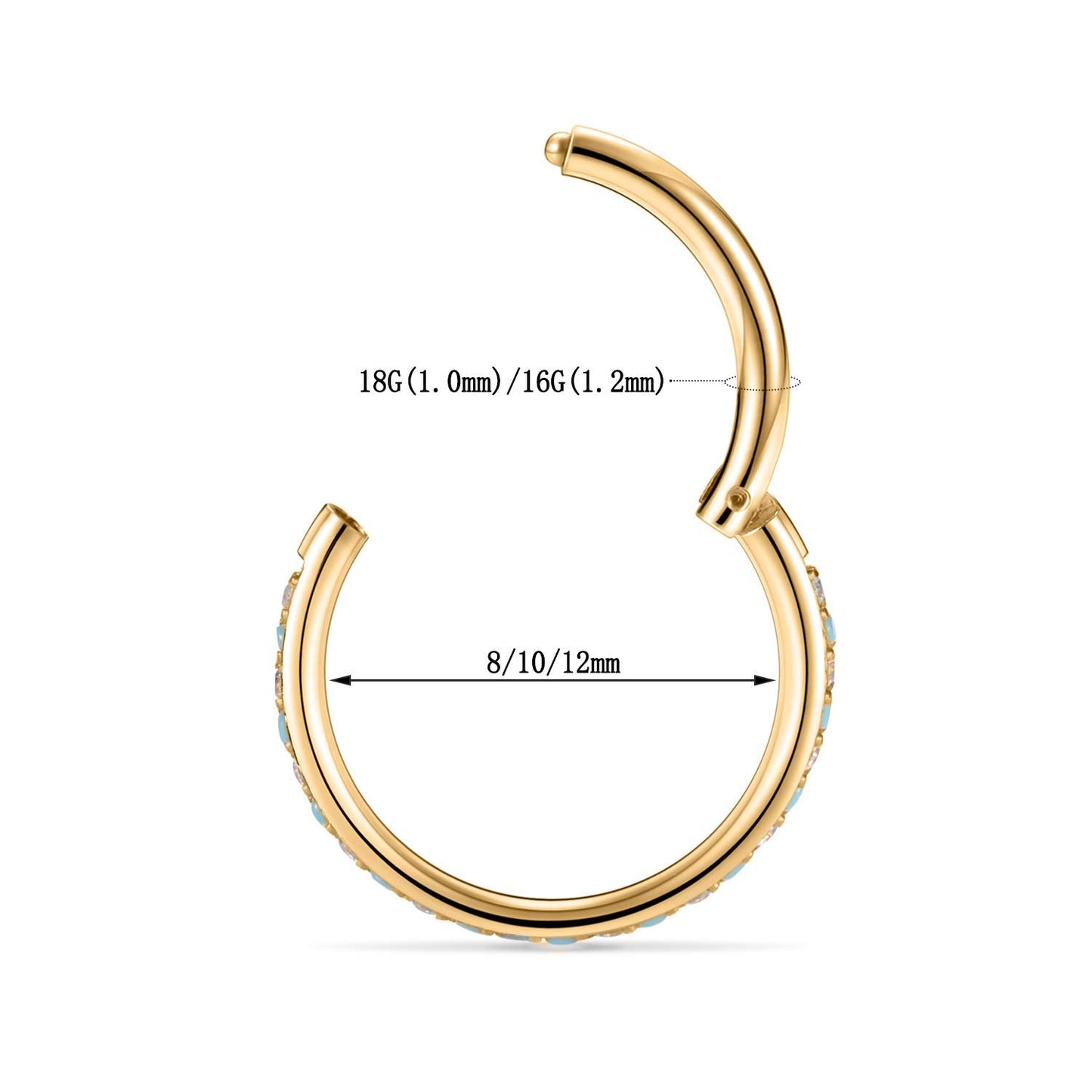 18G Conch Daith Helix Piercing Jewelry 10mm Conch Hoop Earring Conch Daith Helix Earrings Cartilage Earring Hoop Surgical Steel