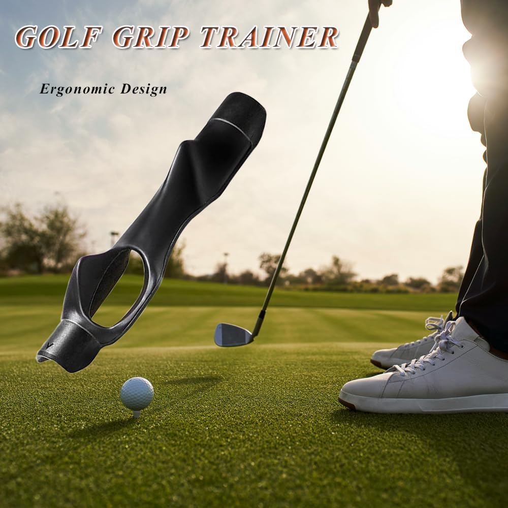 Golf Grip Trainer, Golf Swing Training Aid - Correct Hand Position Golf Grip Kit Golf Club Grips for Grip Strength Trainer