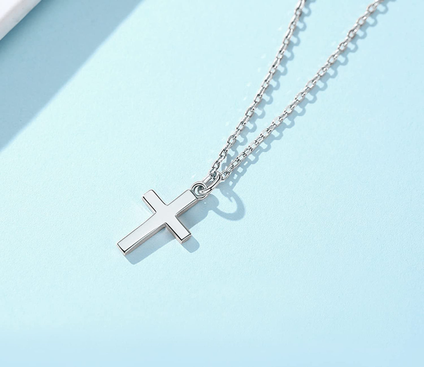 XOYOYZU Tiny Cross Pendant Necklace for Women Simple Cross Necklaces Mothers Day Birthday Gifts for Women Polished