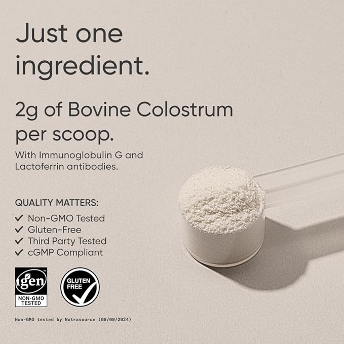 Sports Research® Colostrum Powder – No Fillers Easy to Mix – Formulated to Support Workout Performance, Immunity & Gut Health w/Antibodies, Non-GMO & Gluten Free - 75 Servings Unflavored