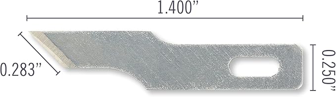 Excel Blades #16 Angled Stencil Edge Replacement Blades – 100-Pack High Carbon Steel Blades for Precision Cutting, Trimming Craft Knife – Professional & Hobby Knife - Made in USA