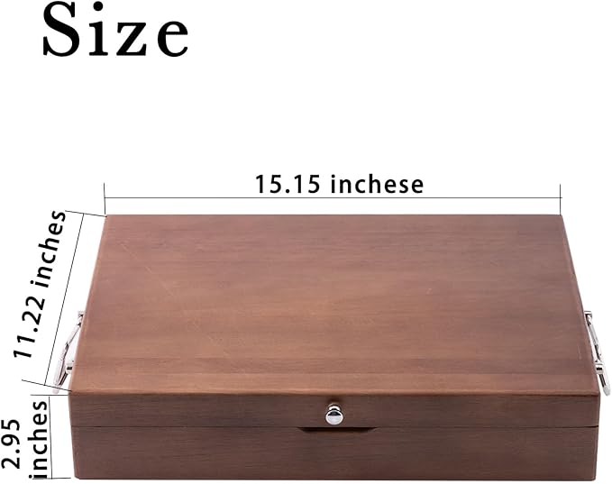 Silverware Storage Box with Lid, Flatware Storage Case with Handle, Silverware Chest Boxes for Flatware Organizer for Silver