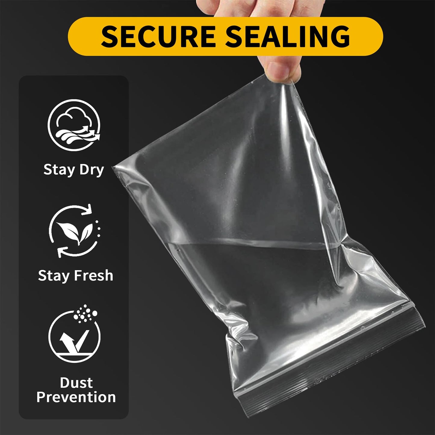 200 Pack Small Plastic Bags For Jewelry, Mini Baggies 4 Assorted Sizes. 2x3 3x3 3x5 4x6 Inch 2 Mil Thick Poly Zipper Lock Bags Clear for Jewelry, Bead, Crafts, Small Parts Storage