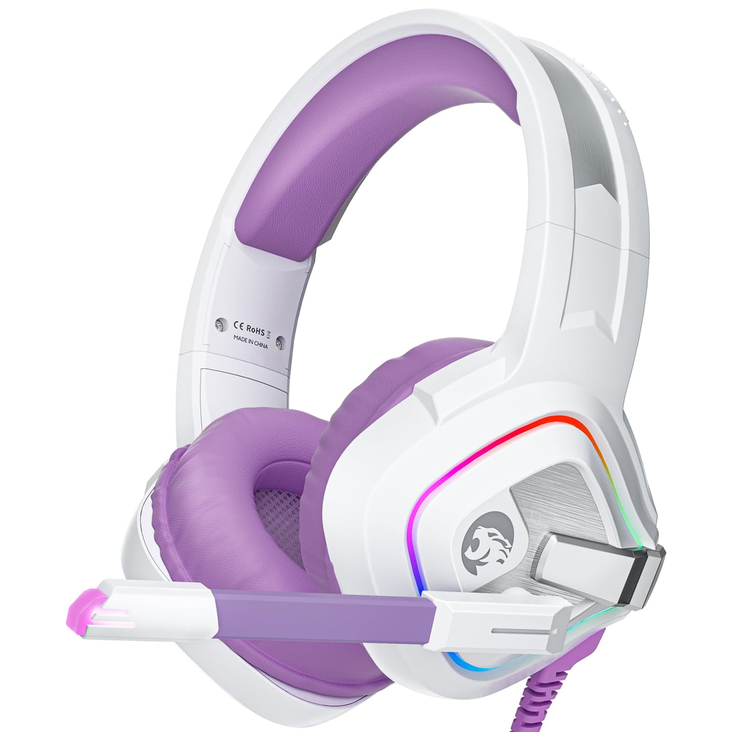 ZIUMIER Purple Gaming Headset for PC, PS4, PS5, Xbox One, Xbox Series S/X, Switch, Noise Canceling Microphone, Stereo Surround S