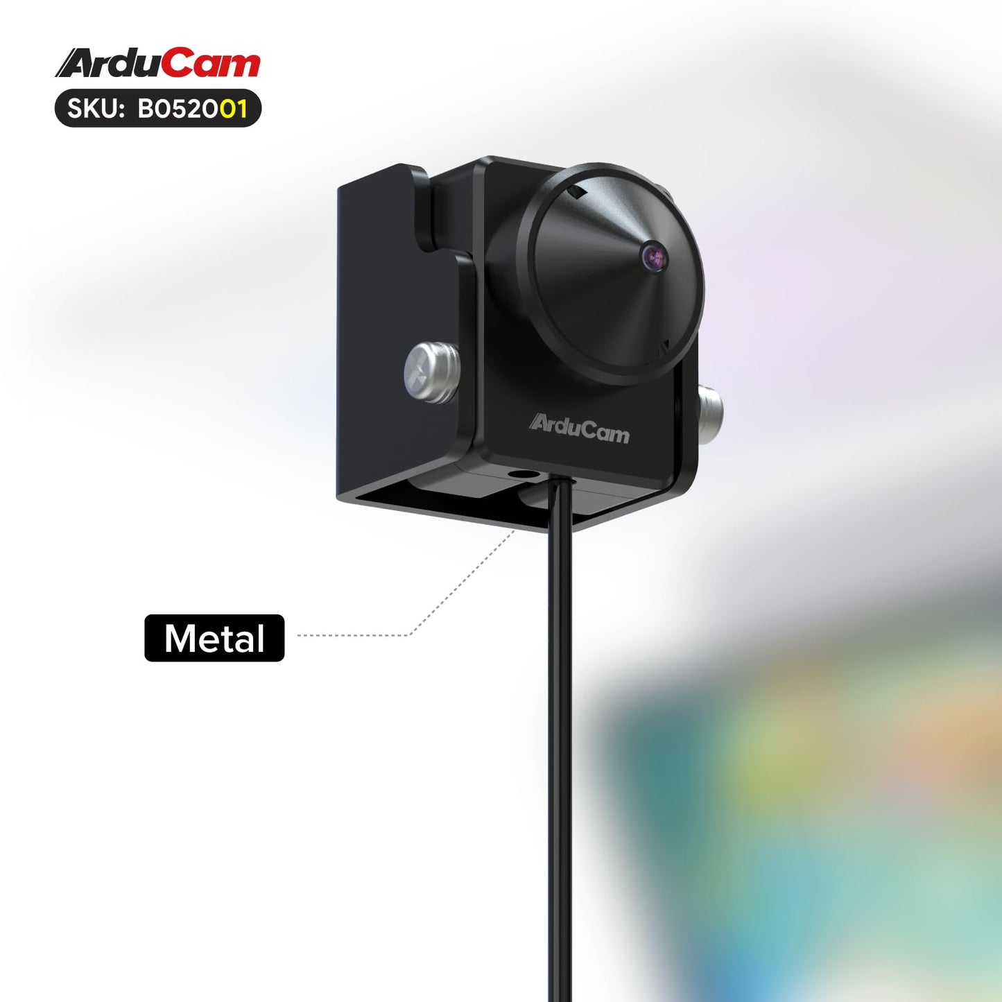 Arducam 2MP Webcam, Low Light USB Camera with Holder, USB Webcam for PC, Laptop, Smartphone, Supports Windows XP/7/8/10, Linux, Mac OS