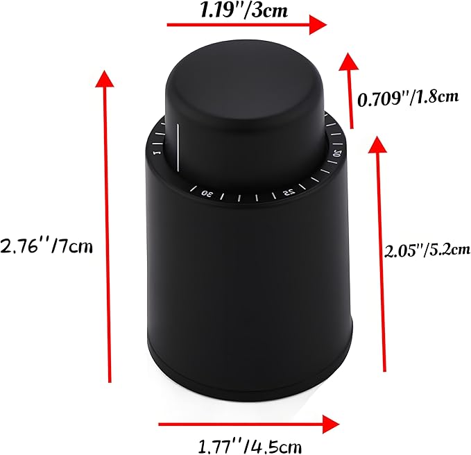 2 Pack Wine Stoppers,Reusable Wine Bottle Stoppers,Vacuum Wine Preserver With Time Scale, Keep Your Wine Fresh,The Perfect Choice For Wine Lovers.