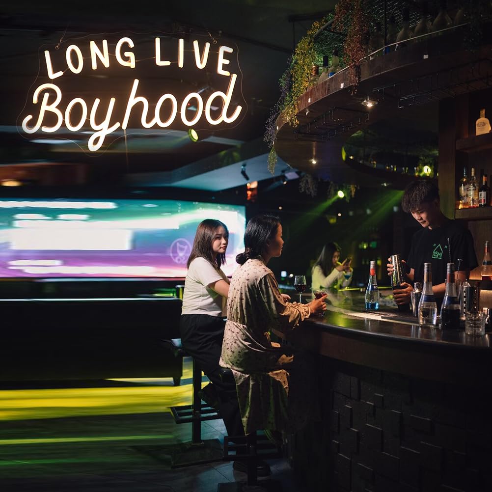 Long Live Boyhood Neon Sign  Decorative Neon Lights For KidS Room Play Room Wall Decor Neon Light Sign  Christmas Birthday KidS Gift Thanksgiving Gift(Warm White)