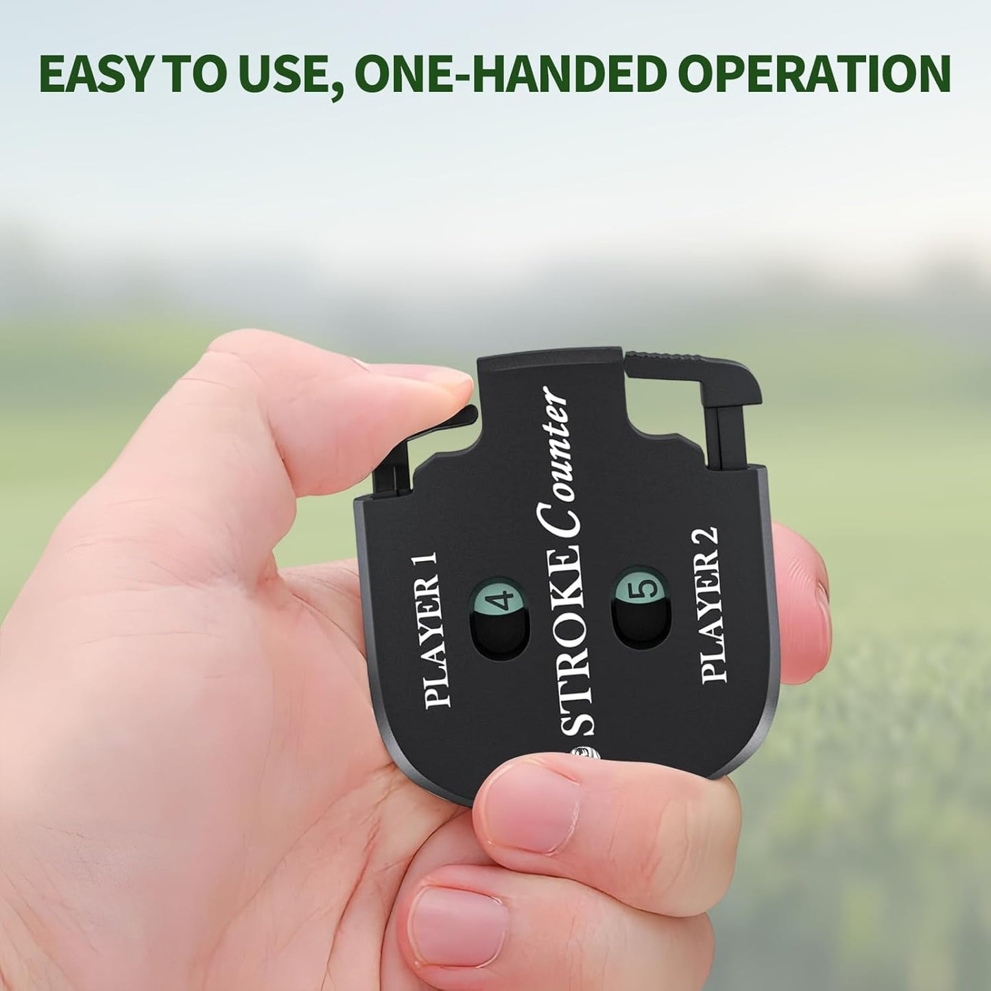 Mini Golf Stroke Counter Clicker,Dual Dial Scorekeeper Tool for 2 Players with Keychain, 2-Digit Manual Reset, Portable Golf Score Tracker for Game Scorekeeper,Golf Tournaments