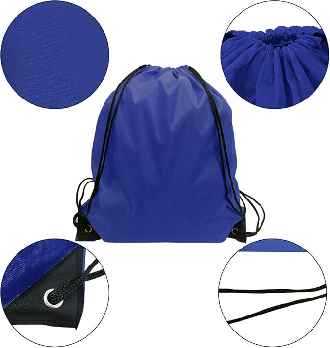 GoodtoU 32 Pcs Multicolor Drawstring Gym Backpack Bulk 16 Colors 15.5" x 13.5" Unisex Casual Sports Multi-Sport Foldable Cinch Bag