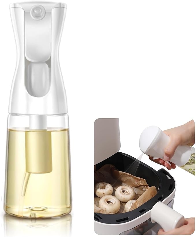 Mistifi oil spray Fine Mist Spray Bottle for Air Fryer, Olive Oil, Healthy Nonstick Frying, Commercial & Home Kitchen Use (200ml PET plastic bottle) FS998