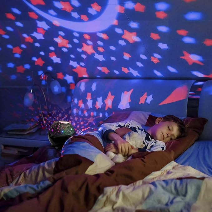 Car Truck Night Light Projector Toys for Boys Age 3-5 Toddler Tractor Nightlights 360 Degree Rotation with 17 Colors Changing Baby Ceiling Light Projector for Boys Girls Bedroom Decoration