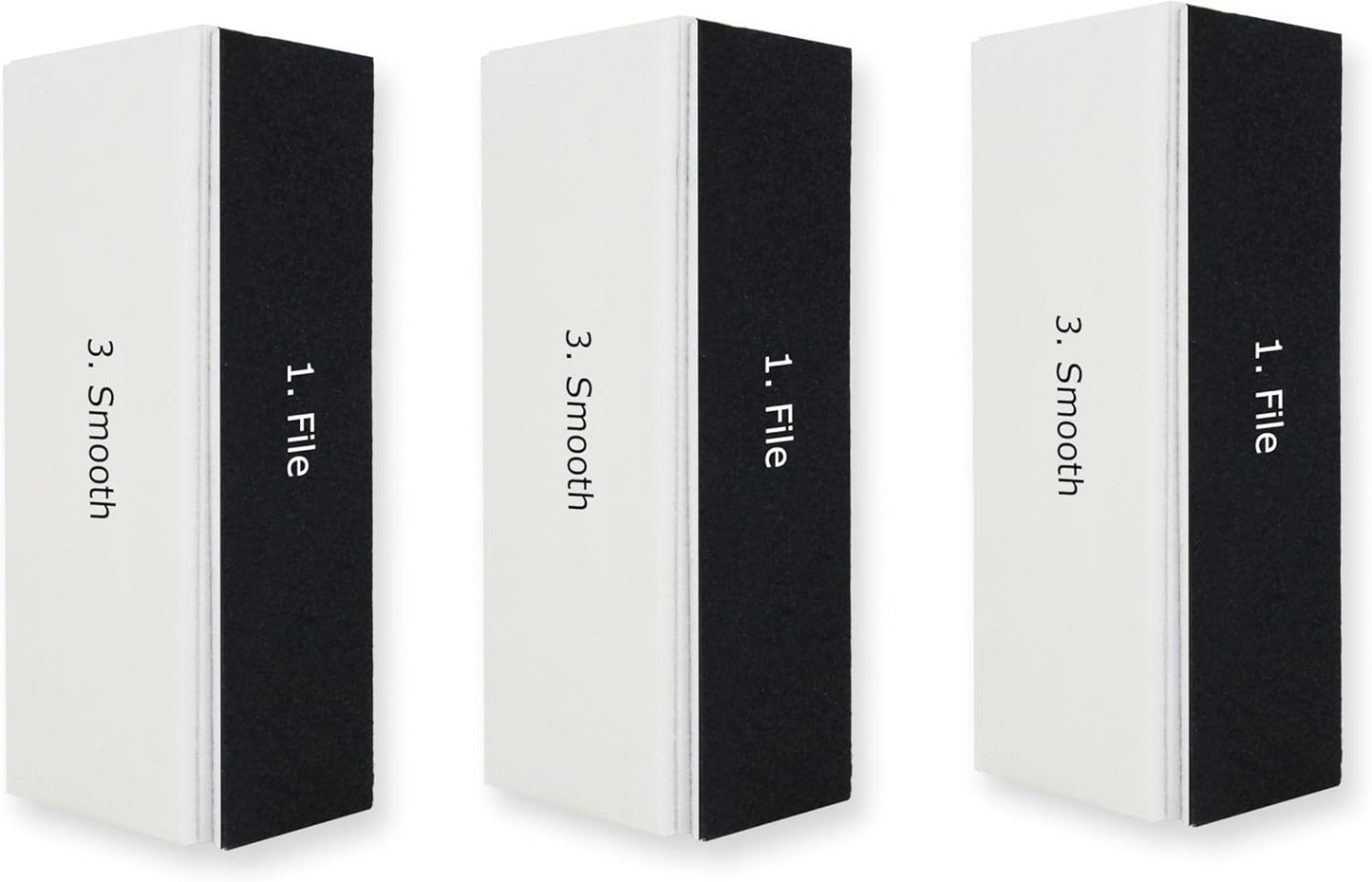 Amazon Basics 4-way Buffing Block 3-Pack, Black/White