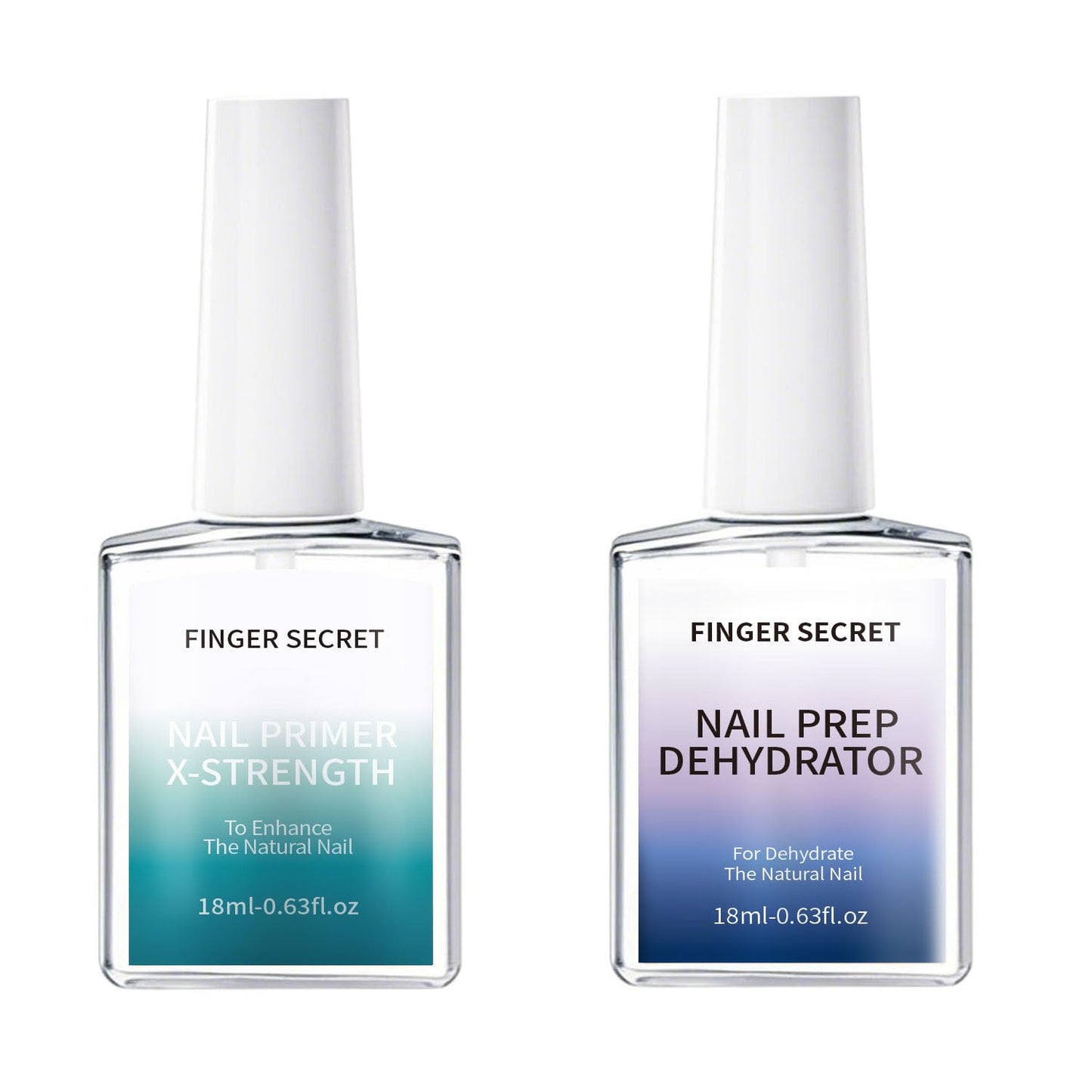 finger secret X-Strength Nail Primer and Prep Dehydrator Poly Gel Nail Kit,Nails Fast Dry Prep Base Coat Kit for Design Nail Art