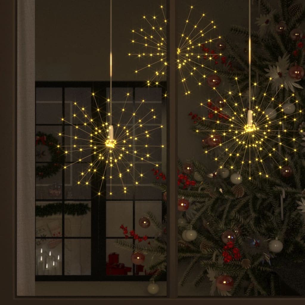 vidaXL Outdoor Christmas Fire  Lights - 10 Warm White LEDs, Remote Control, USB, 7.9 in, Model 328599