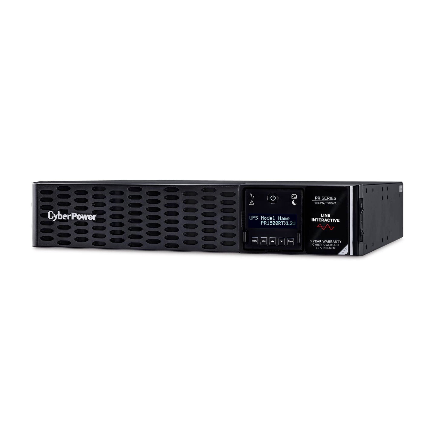 Cyberpower Pr1500Rtxl2U Smart App Sinewave Ups System, 1500Va/1500W, 8 Outlets, 2U Rack/Tower, Avr, Ebm Option