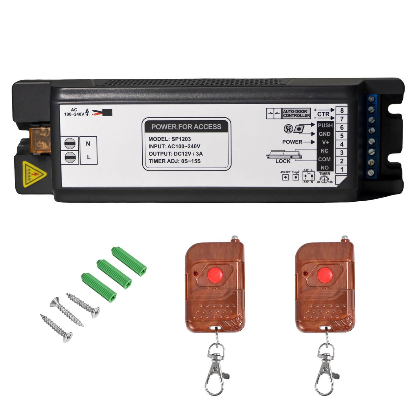 Smart Door Access Control System 1200lbs Magnetic Lock Kit with Tuya App & Remote Control Stainless Steel Exit Button