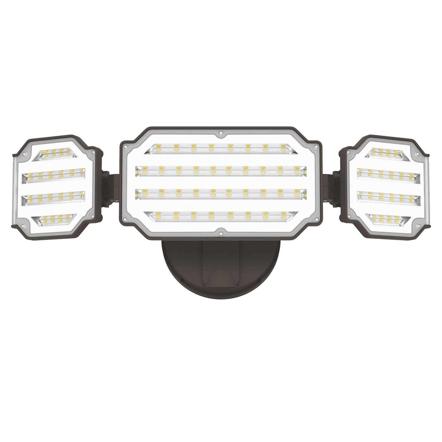 LEPOWER 45W LED Flood Light, 4500LM, 5000K, IP65 Waterproof, 3 Adjustable Heads, Brown, Model YY07D-BR