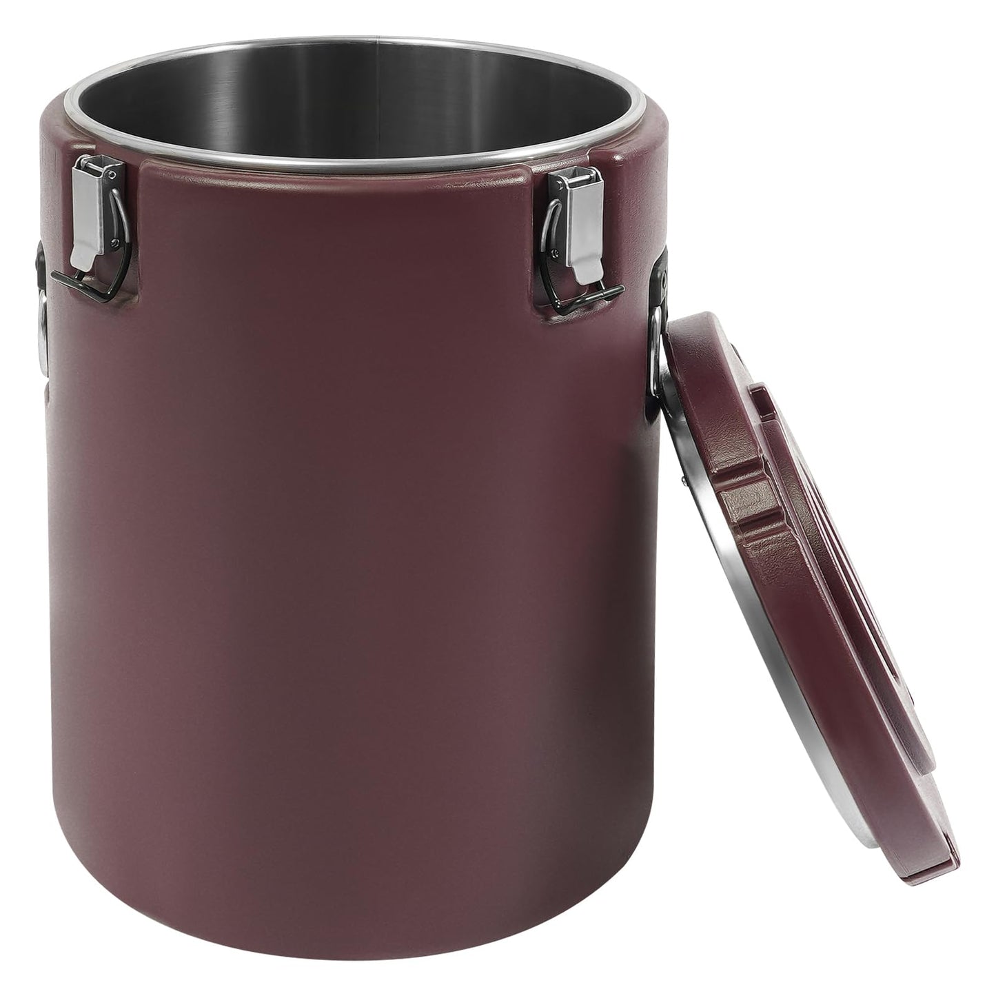 LOYALHEARTDY Commercial Insulated Food Container, 42QT/10.6Gal Insulated Soup Container Bucket Commercial Food Warmer Insulation Barrel for Hot or Cold Food for Restaurant, Canteen, Home (Brown)