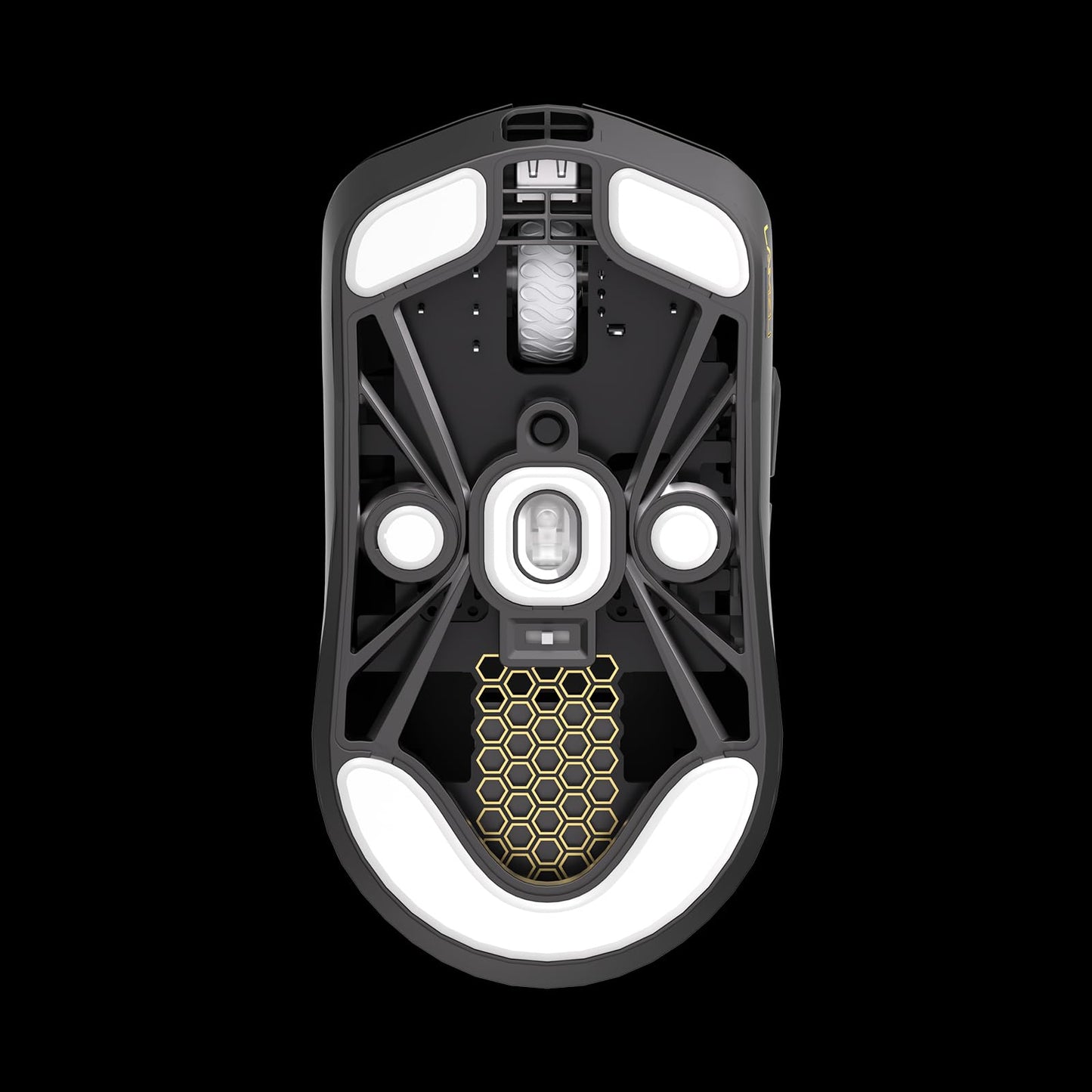Lamzu Maya X Wireless Gaming Mouse, Ultra Lightweight 47g, Optical Switch, Maximum 30000 DPI, Symmetrical, MCU Nordic 52840, Dust-Proof Encoder, PAW3950 Sensor(Larger Maya) (Black)