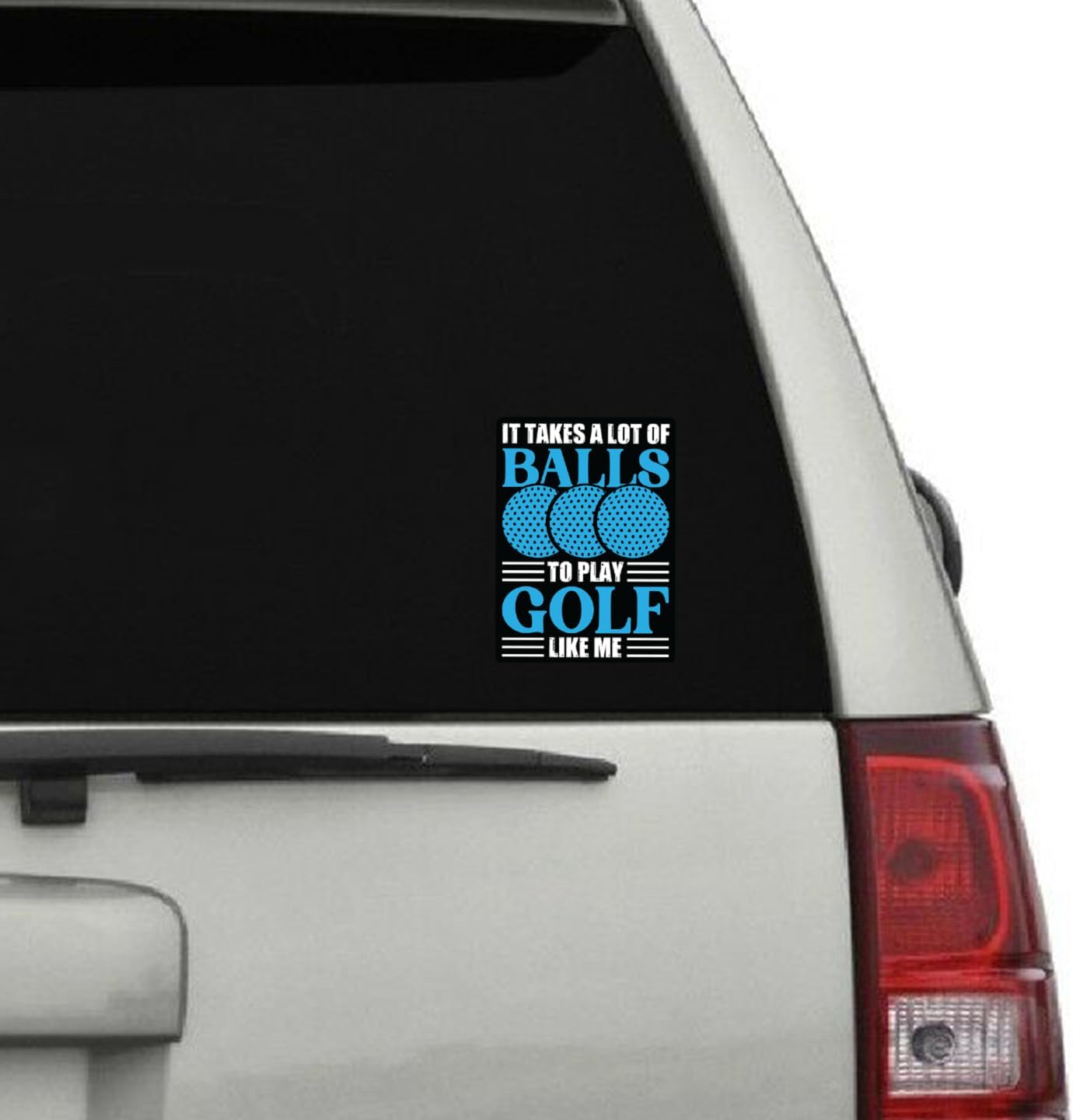 Funny Golf Stickers – Choose from 10 Humorous Designs – Durable Waterproof Vinyl Decals for Cars, Golf Carts, Laptops, Windows, Bumpers & More – 5 Inch (A Lot of Balls)
