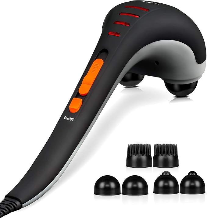 HANGSUN Handheld Neck Back Massager for Pain Relief Deep Tissue, Double Head Full Body Percussion Massage MG400 for Should...