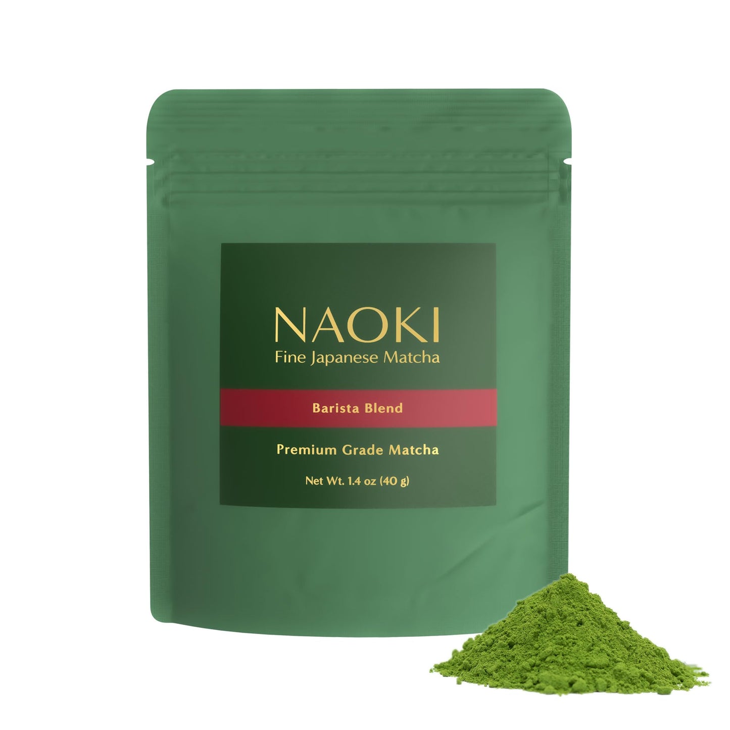 Naoki Matcha Barista Blend enhanced Grade Matcha - Authentic Japanese First Harvest enhanced Grade Matcha Green Tea Powder from Japan (40g / 1.4oz)
