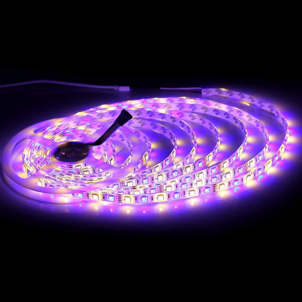 Supernight Rgbww Led Strip Light, 16.4Ft Waterproof Rgb + Warm White, 300 Leds, Model Ebt371-1, Multicolor