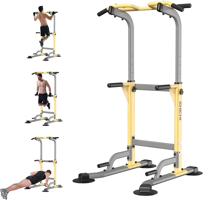 Z ZHICHI Pull Up Dip Station For Home Gym Strength Training Fitness Workout Station Chin-Ups Push-Ups Pull-Ups Dip-Ups 330...