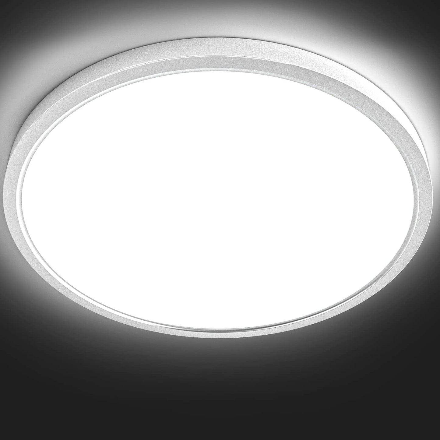 Taloya 36W Flush Mount Ceiling Light, 15.8 White Led Fixture, Modern Design For Bedroom, Kitchen, Living Room