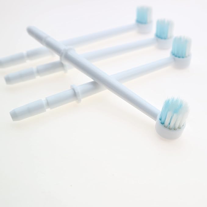 Replacement Dental Water Brush Heads Compatible with Waterpik Water Flossers Toothbrush and Oral Irrigators, 4-Pack