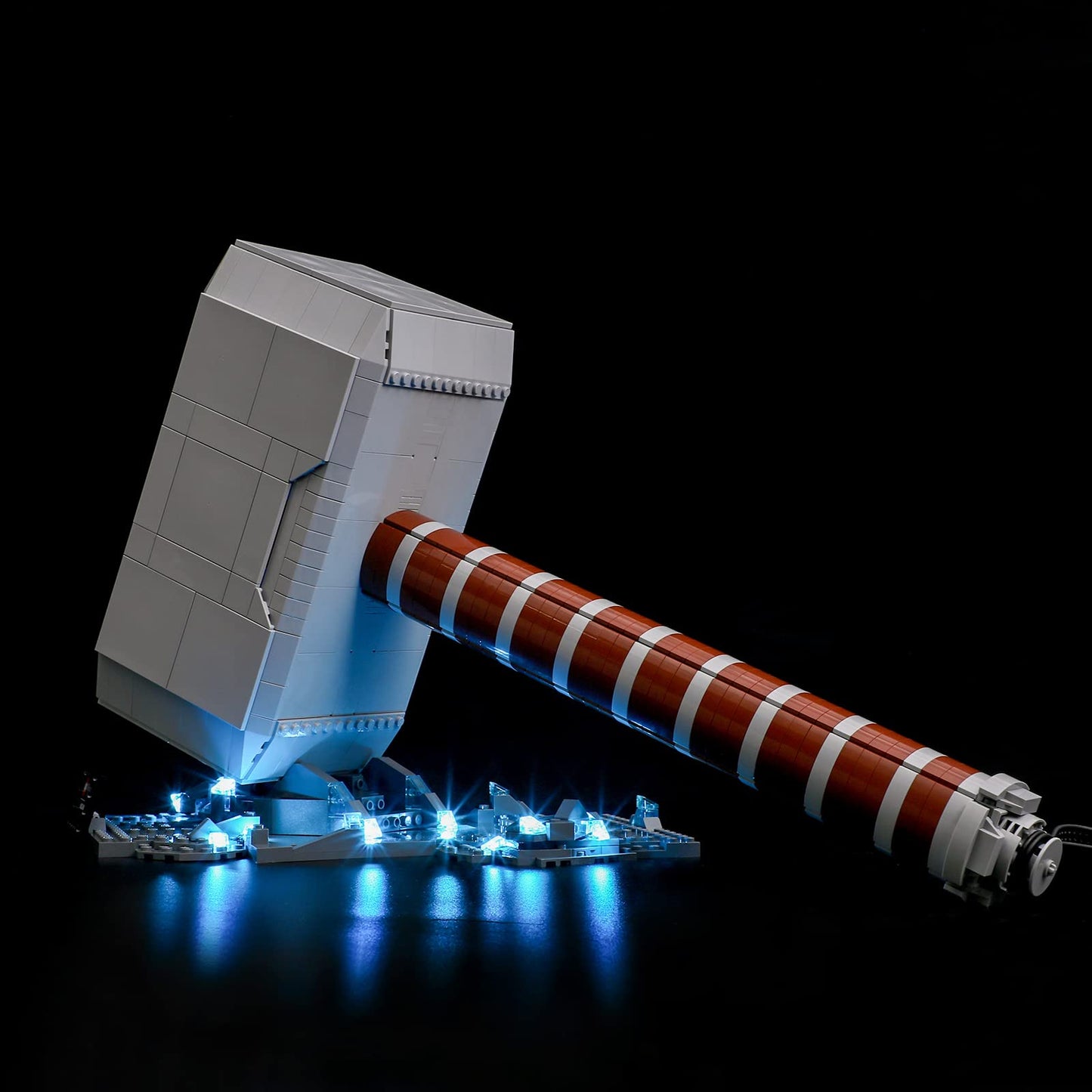 LIGHTAILING Led Light for Lego Marvel Thors Hammer Model - Silver - 4.72 x 6.5 x 1.57 inches - Model LGK497