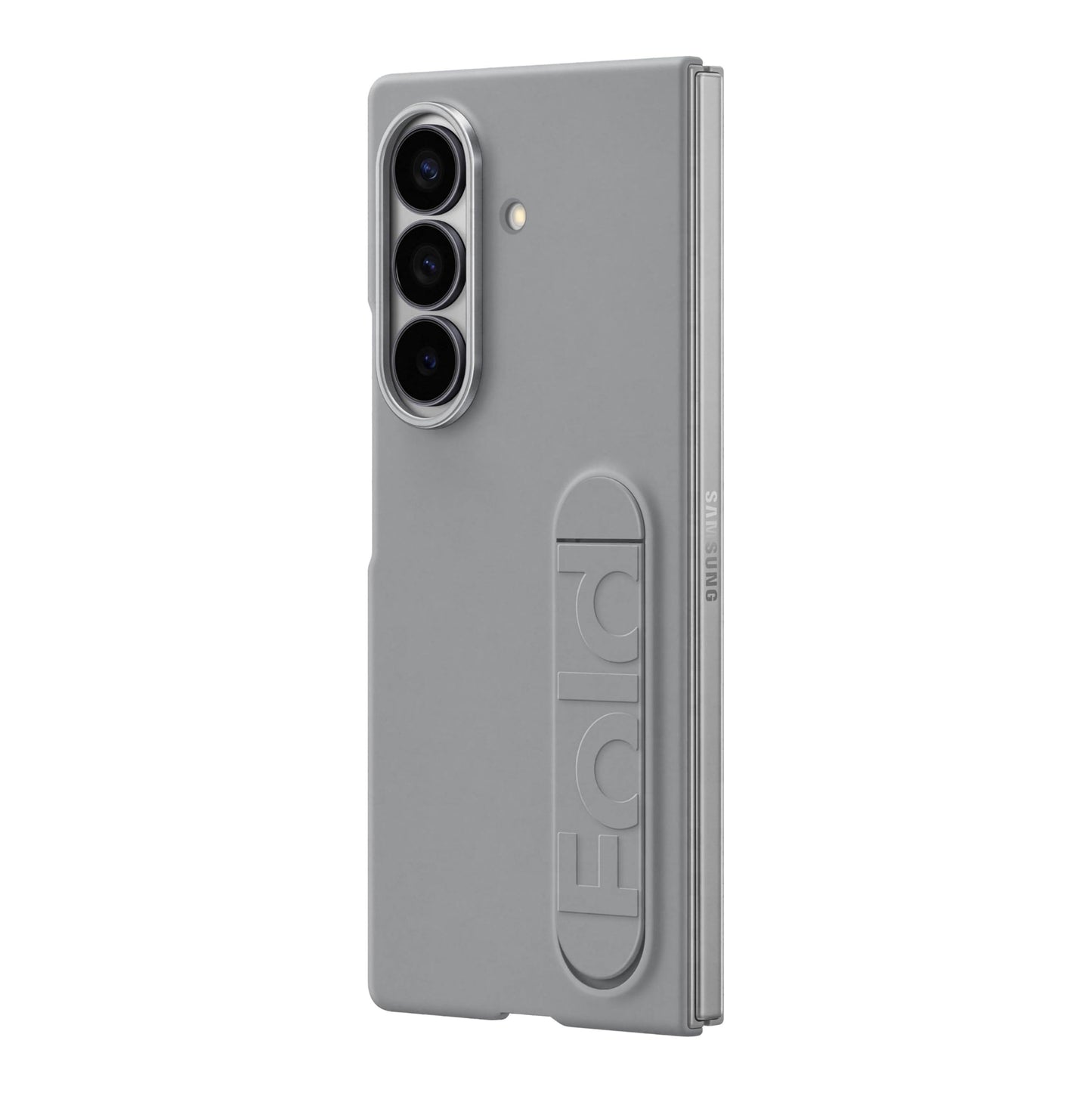 Samsung Galaxy Z Fold7 Silicone Phone Case, Protective Cover With Stand, Secure Grip, Soft, Comfortable Design, Us Version, Gray