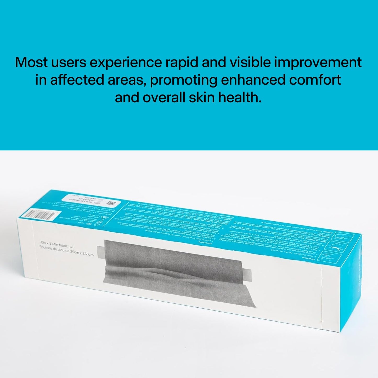 10"x144" Soft, Breathable Fabric Roll with Silver Complex – Ideal for Wound Care, Dressings, and Skin Fold Protection