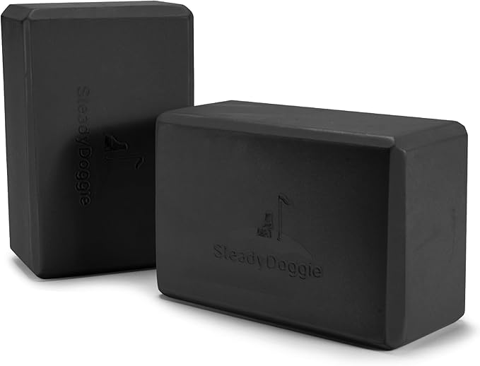 Steady Doggie Premium Yoga Blocks - Made from High-Density Foam - Non-Slip, Lightweight - Suitable For Yoga, Pilates, Medi...
