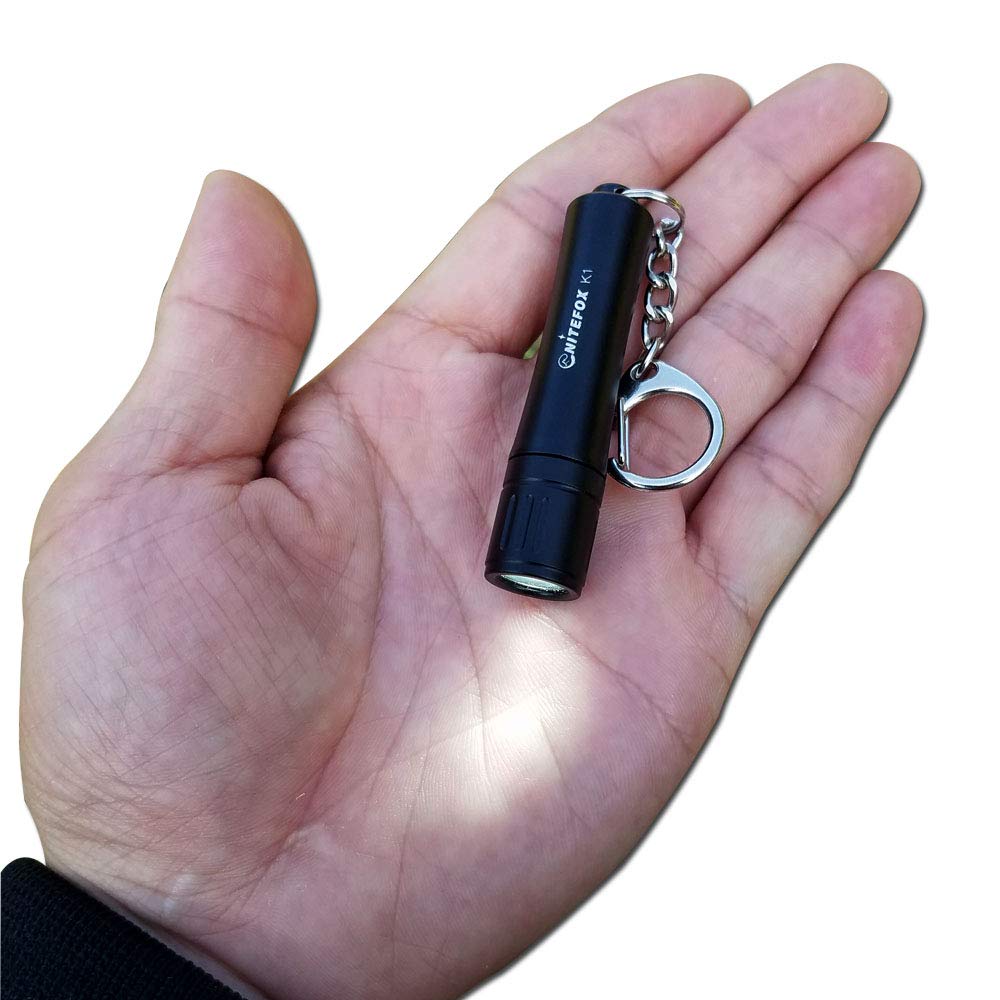 Nitefox K1 Keychain Flashlight, 150 Lumens, Waterproof, Aluminum, Black