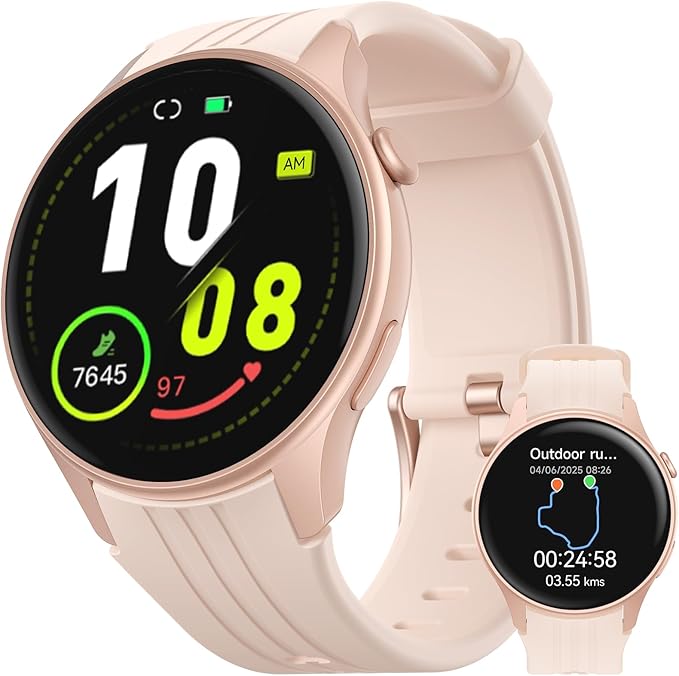 Parsonver Smart Watch, Built-in GPS, Bluetooth Calling, Fitness Watch for Women with 100+ Sport Modes, IP68 Waterproof, He...