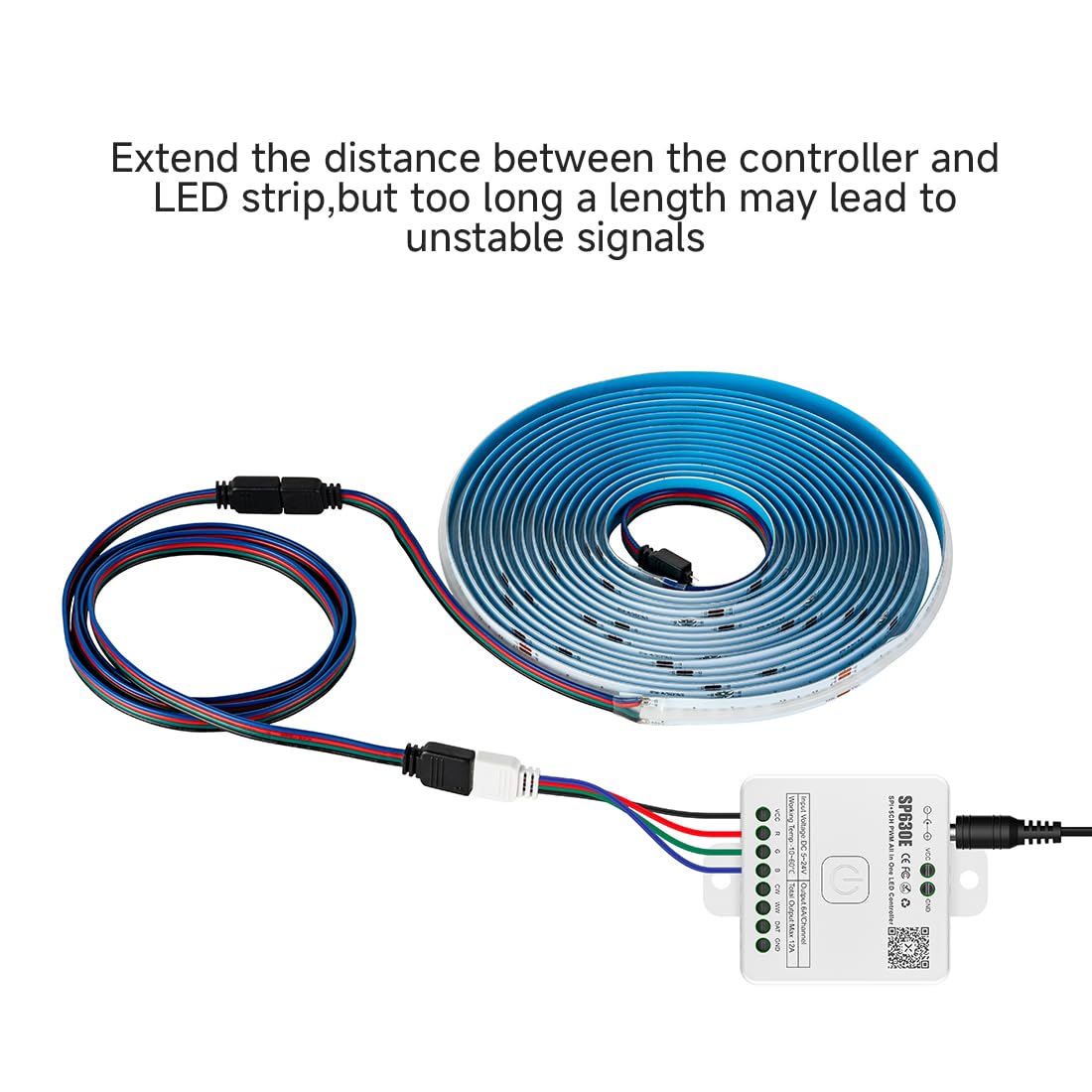 Btf-Lighting 5 Pack 22Awg 4 Pin Jst Male To Female Plug Led Connector 3.28Ft/1M Extension Cable For Fcob Smd Cct Rgb Led Strip Lights Solderless Controller Wire