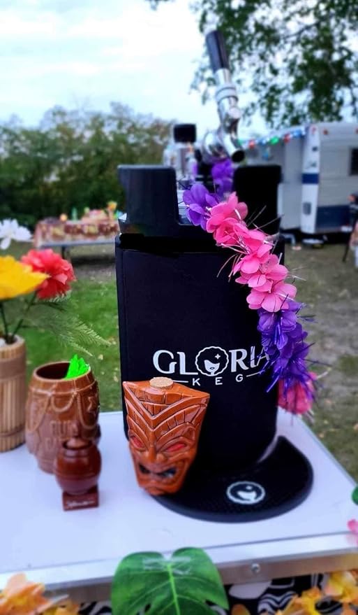 Gloria 10L (2.6 Gal) Mini Keg, Pressurized Keg for Drinks, with Tap System, Co2 Regulated, Stainless Steel