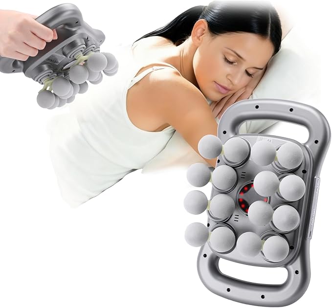nektron 16-Head Massage Gun Set, Deep Tissue Percussion Massager with 9 Modes and 9 Adjustable Intensities,Quiet Muscle Ma...