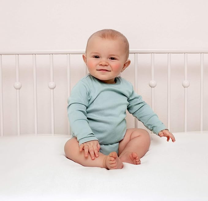 Crib Fitted Sheet by Pure Bamboo, Genuine 100% Organic Viscose Derived from Bamboo, Luxuriously Soft, Ultimate Cooling, Fits Standard Size Crib Mattress (Stone Grey)