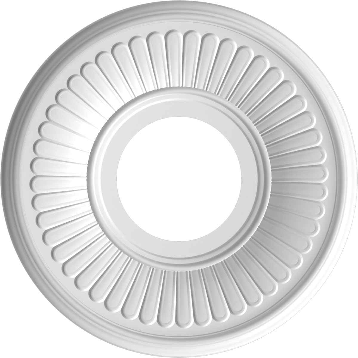 Ekena Millwork Cmp10Becab Berkshire Thermoformed Pvc Ceiling Medallion (Fits Canopies Up To 4 1/2), 10Od X 3 1/2Id X 3/4P, Metal