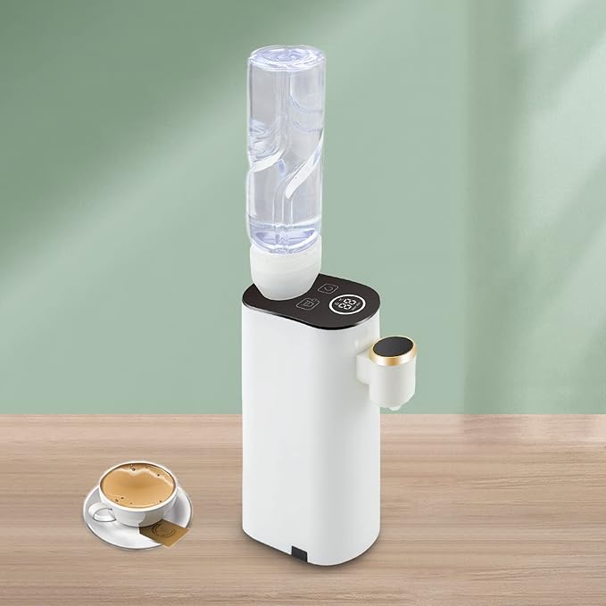 Mini Instant Hot Water Dispenser, Baby Bottle Warmer Formula Dispenser, Mineral/Bottled Water Dispenser, 5 Temperatures Choices, 1500W Portable Water Warmer for Office, Travel, Hotel (Single Machine)