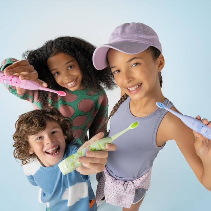 ORDO Squishmallows Toothbrush, Sonic Battery Toothbrushes for Kids, Soft Bristles, Extra Brush Head Inc, Gift for Kids Aged 4 Years and Up, Battery Included, Rutabaga