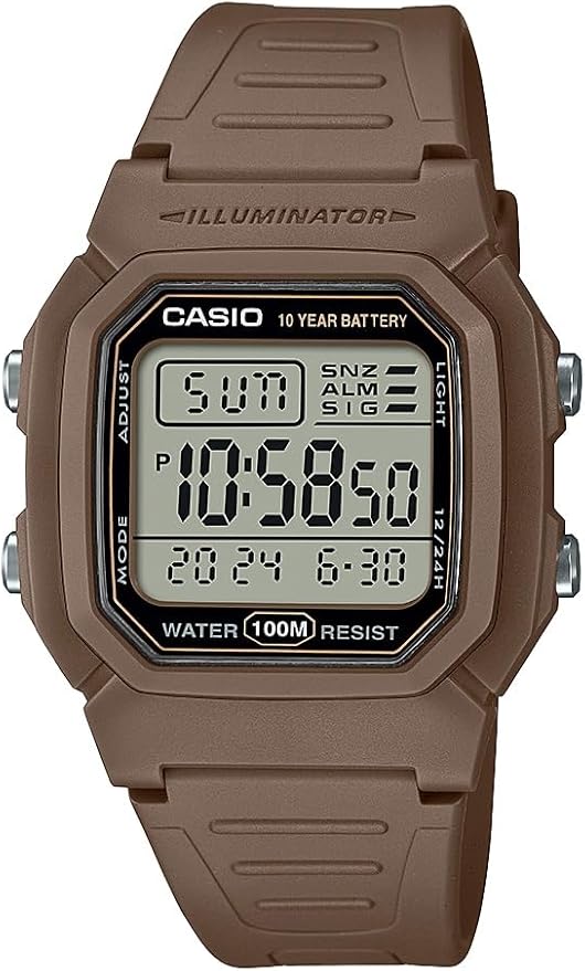 Casio W800HG Series | Men’s Digital Watch | 100 Meter Water Resistance | Multi Function Alarm | 100 SEC Stopwatch | Auto C...