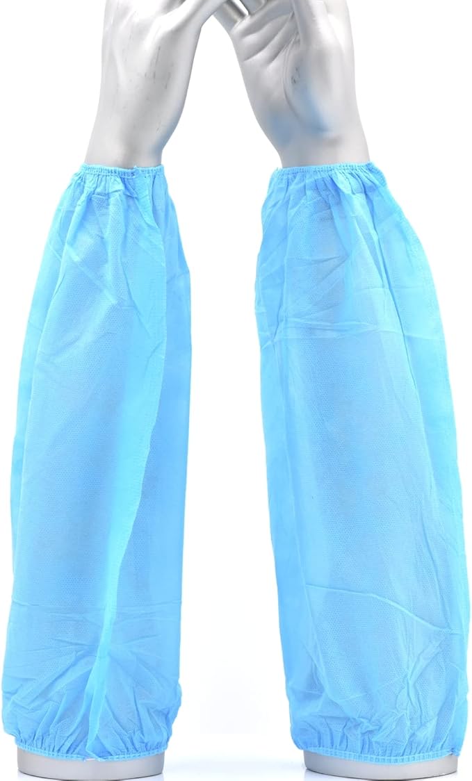 G & F Products Arm Sleeves, Made of Non-Woven Fiber Sleeve Covers with Elastic Closures stretchble Reusable Blue
