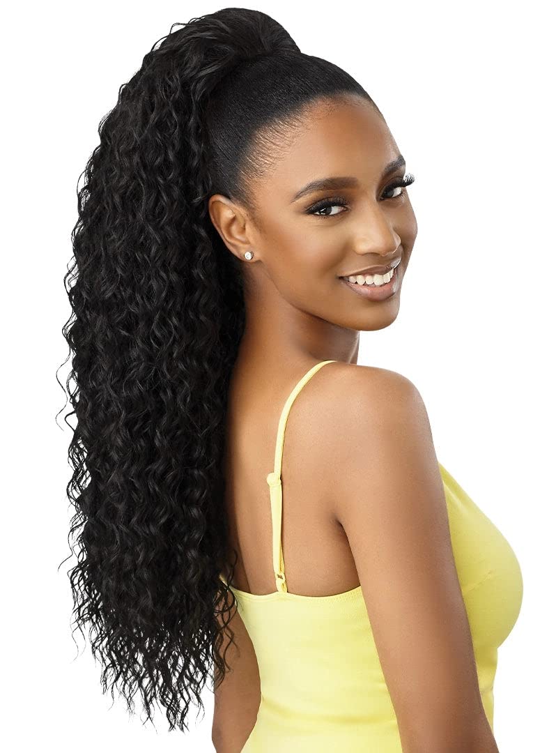 Outre CONVERTI CAP WET AND WAVY STYLE WIG - KISSED BY MIST (Color:DR GINGER BROWN)