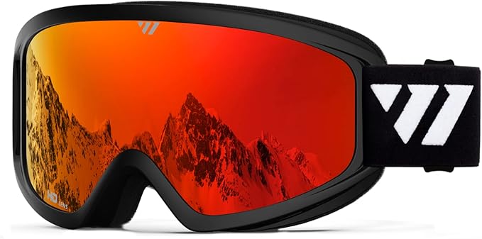 WISTON Ski Goggles - OTG Snow/Snowboard Goggles for Men, Women & Youth - 100% UV Protection W1