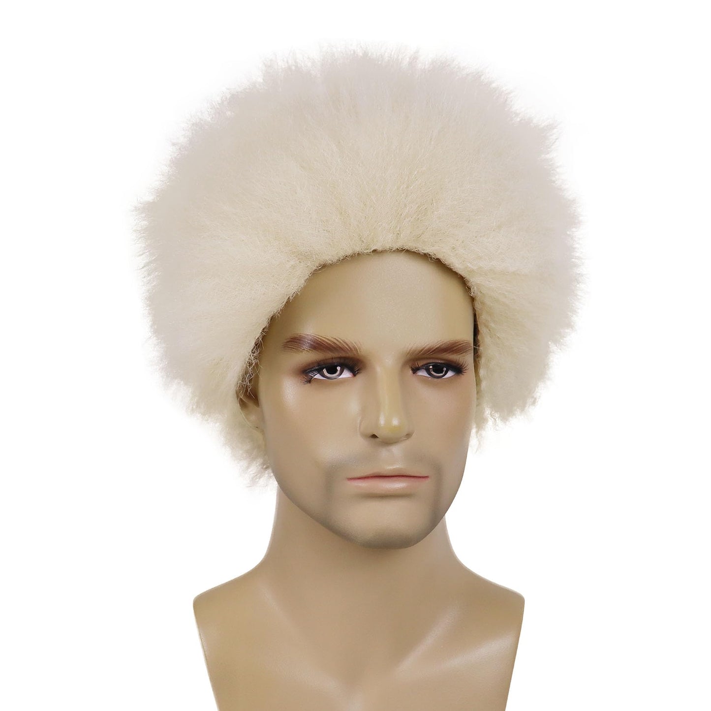 GNIMEIGL Short Light Blonde Wigs for Men Cosplay 50s 60s 70s Halloween Costume for Man Fluffy Synthetic Hair